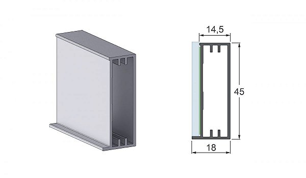PERFIL ALT-3446 PORTA BRONZE 3MTS ( APENAS RETIRADA )