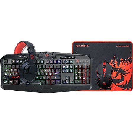 Kit Gamer 4 em 1 REDRAGON S101-BA-1