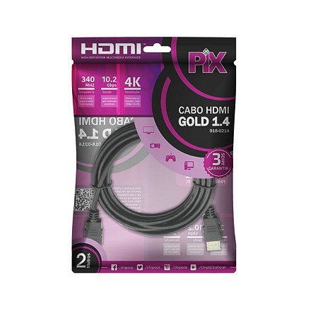 CABO HDMI GOLD 4K 1.4 - 2M   REF 018-0214