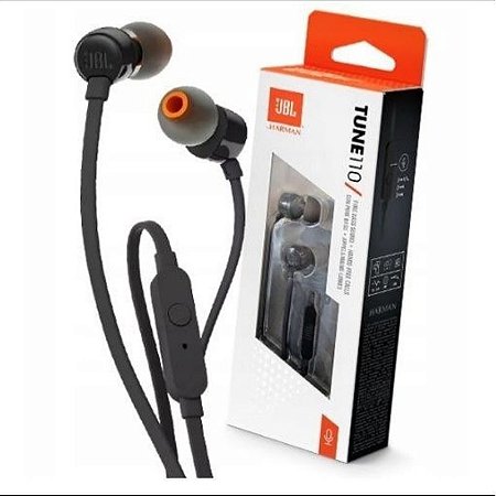 Fone de Ouvido JBL T110 Preto