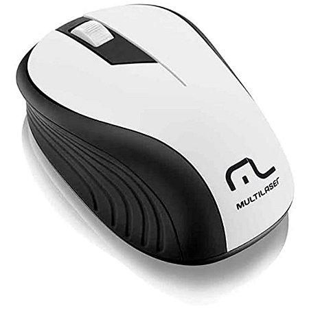 MOUSE OPTICO SEM FIO PRETO/BRANCO USB MO216 MULTILASER