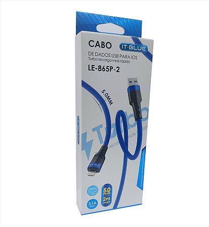 Cabo Usb Tipo c 3m It Blue Le865c 3m