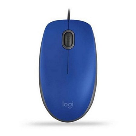 Mouse Logitech Com Clique Silencioso M110 Azul