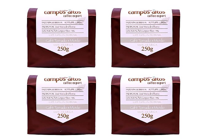 COMBO Café Especial Campos Altos MOÍDO - 4 pacotes - 250 gramas