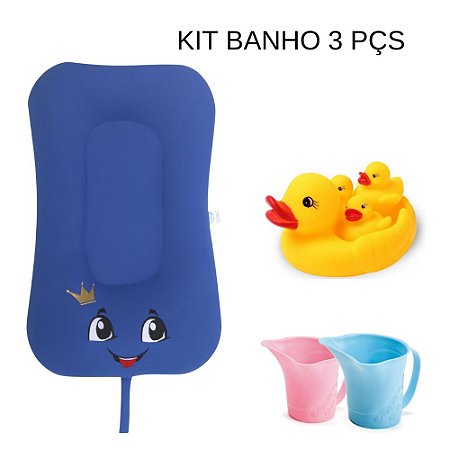 Kit - Almofada de Banho e Ninho - Príncipe Arthur + Patinhos  + Enxágue de banho
