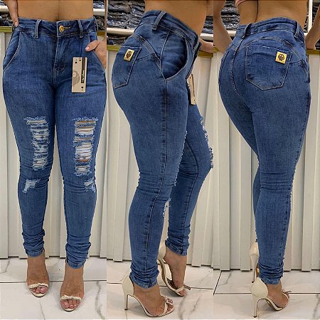 Calça Skinny Destroyed