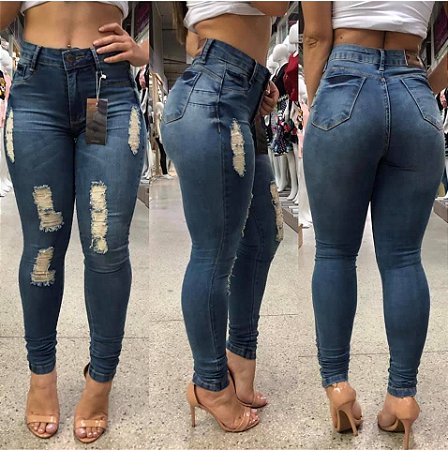 Calça Skinny Destroyed
