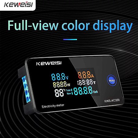 Medidor de eletricidade Wattímetro ac do diodo emissor de luz 50-KWS-AC300 v  0-100a