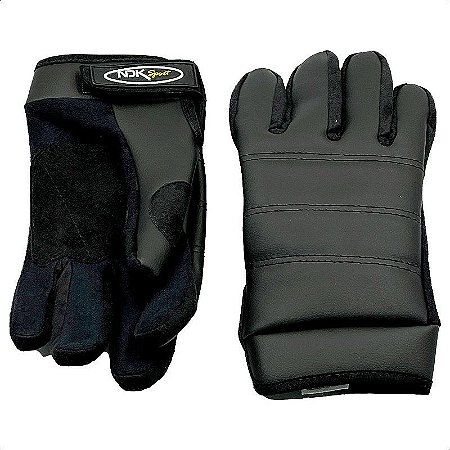 Luva De Motoqueiro Em Couro Sintético Preto Masculino Feminino