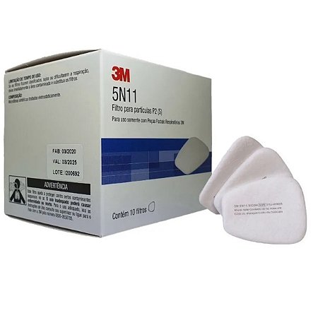 Filtro Mecânico P2 N95 5N11 3M Caixa com 10 Unidades H0002260166