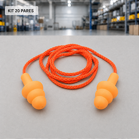 Kit 20 Un Protetor Auricular auditivo ouvido Silicone Tipo Plug 15db Ca 19578