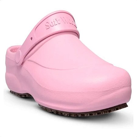 Babuche Profissional Soft Works Anti Derrapante Rosa CA 27921