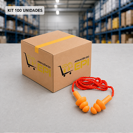 Kit 100 pares Protetor Auricular Silicone Tipo Plug 15db Ca 19578