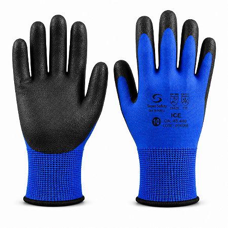 Luva Super Safety Ice em Poliamida com Isolamento em Lã para Baixa Temperatura CA 43440