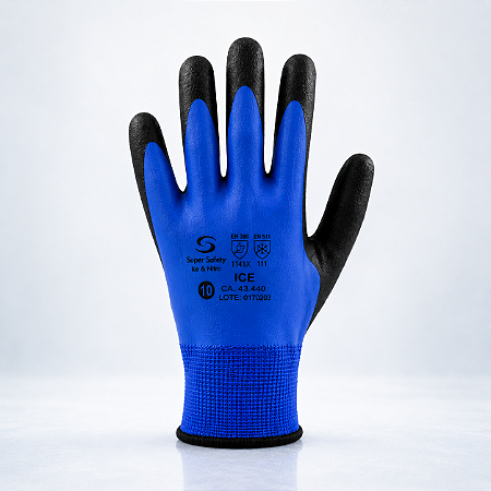 Luva Super Safety Ice em Poliamida com Isolamento em Lã para Baixa Temperatura CA 43440