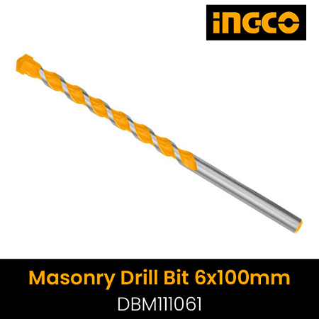 Broca 6x100mm Multi Material Para Alvenaria Ingco Cod. DBM111061