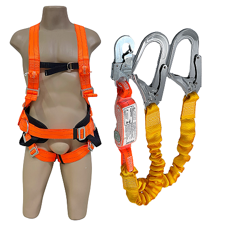 Cinto Segurança Paraquedista 5 Argolas + Talabarte Y Com Abs CA 37126