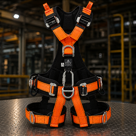 Cinto Paraquedista 7 Argolas em Y Com Suporte Lombar Modelo Air CA 39134
