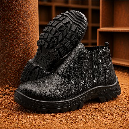 Botina Sapatao De Segurança Elastico Eco Safety Primavera Pr122-AP Bico De Pvc CA 20214