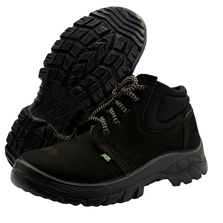 BOTINA NOBUCK PRIMAVERA BICO PVC PS 139 PRETA C.A 40677