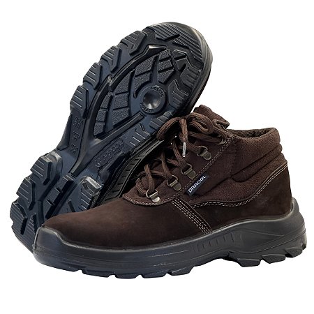 Bota de Segurança Nobuck Bracol BAF Marrom Bico Pvc CA 40872