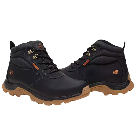 Botina XTERRA Com Sola Emborrachada e Couro Vaqueta Gogowear Grafite CA 43770