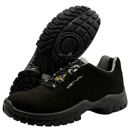 Sapato de Segurança em Microfibra Bico PVC Energy EN10021S2 Estival CA 50880