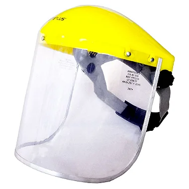 Protetor Facial Viseira Policarbonato Incolor Com Catraca 8 plegadas PPO 03 Proteplus CA 40338
