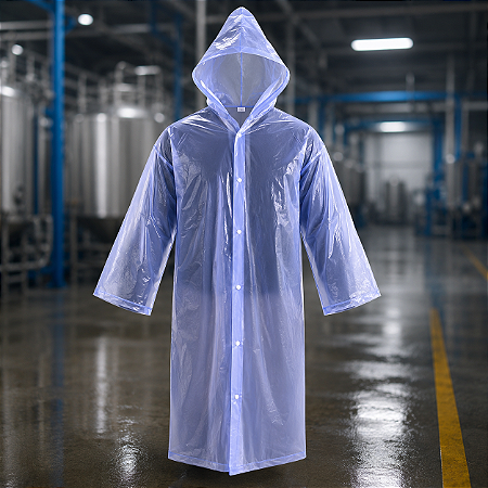 Capa de Chuva Transparente Longa Vinil PVC Impermeável Vinilseg CA 35560