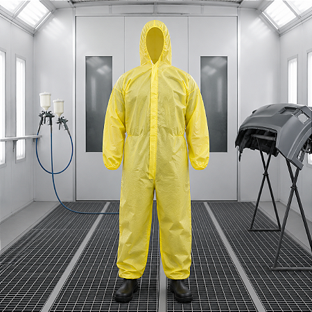 Macacão de Proteção Protection Plus Amarelo Alta Proteção Química CA 44163