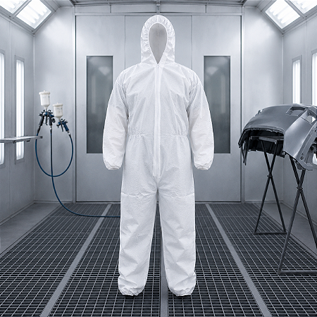 Macacão de Proteção Protection Plus Branco Alta Proteção Química CA 44163