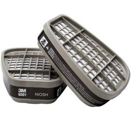 Par Cartucho Filtro Químico 3M para Vapores Orgânicos Mascara 6001