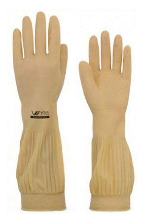 Luva de Látex Longa Ranhurada 40 CM Volk Super Resistente CA 15100