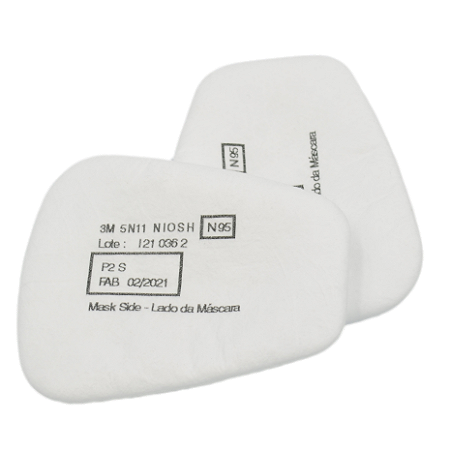 1 Par de Filtro Mecânico P2 N95 5N11 3M