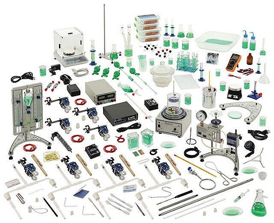 Conjunto Química Orgânica e Físico Química com Sensores e Interface, para 4 Grupos