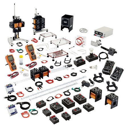Conjunto eletromagnetismo CC e CA com sensores e software
