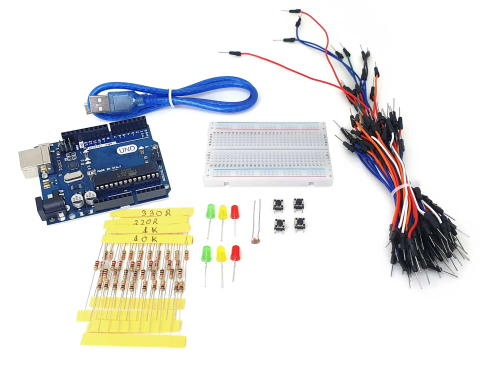 Kit iniciante  arduíno com placa UNO R3