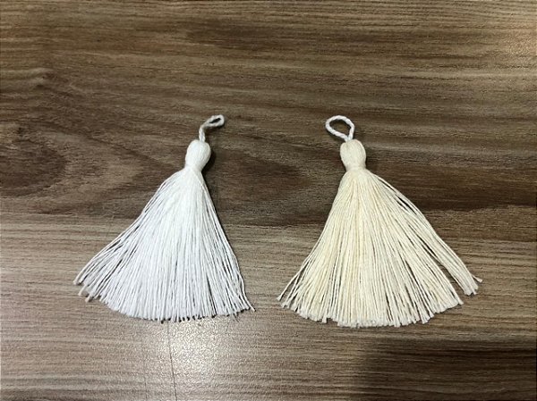Tassel Pingente Franja Algodão 7 cm - 10 peças