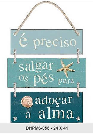 Placa Decorativa MDF Frases Motivacionais Praia - Minha vontade de viajar