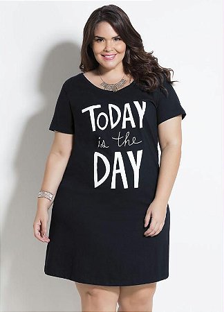 vestido de algodão plus size