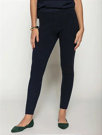 Calça em algodão com tecimento em tranças