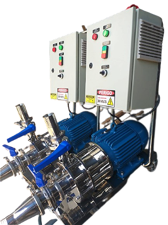 Auto Cisalhador "INLINE". em aço inox para dispersão de pó em líquidos