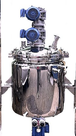 REATOR DE PROC. ENCAM. A VÁCUO DE 100 LITROS - (Agitação Double Motion)