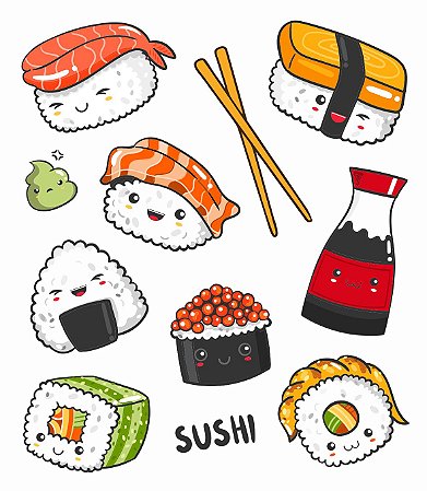 Tatuagem Temporária - I Love Sushi