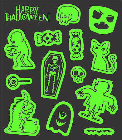Tatuagem Brilha no Escuro - Halloween Zumbi