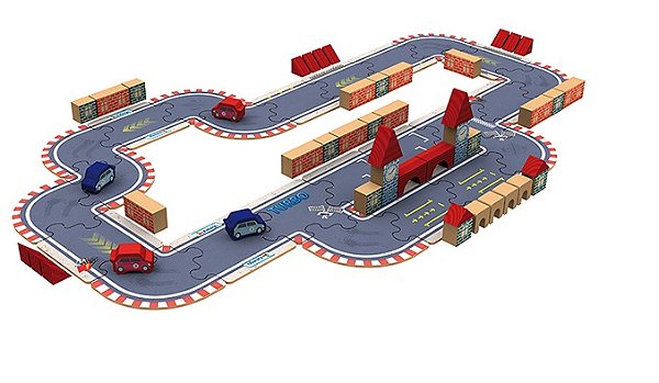 Brincando de Engenheiro Corrida 70 Peças