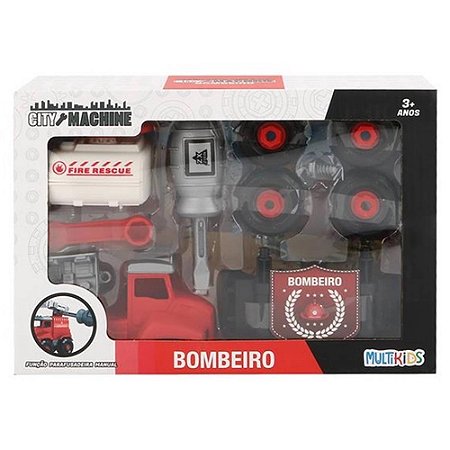 Caminhão Bombeiro City Machine 4 Em 1