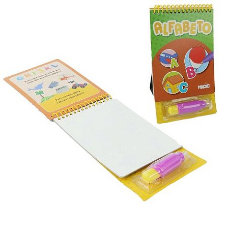 Livro de Colorir  Aqua Book Alfabeto com Pincel