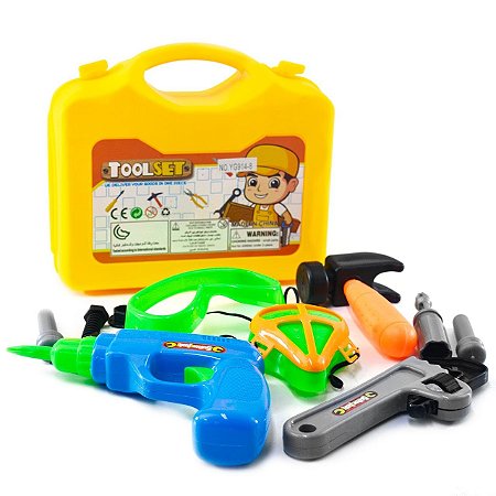 Ferramentas de Plastico 12 Peças Maleta