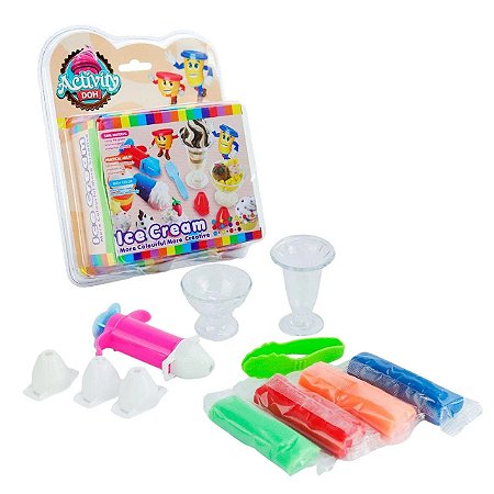 Massinha de Modelar 12 Peças Sorveteria